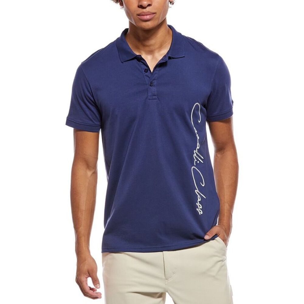 Cavalli Class Mens  Polo Shirt, Blue
